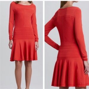 Diane Von Furstenberg Delta Dress Size M - Electric Crimson Red - NEW!